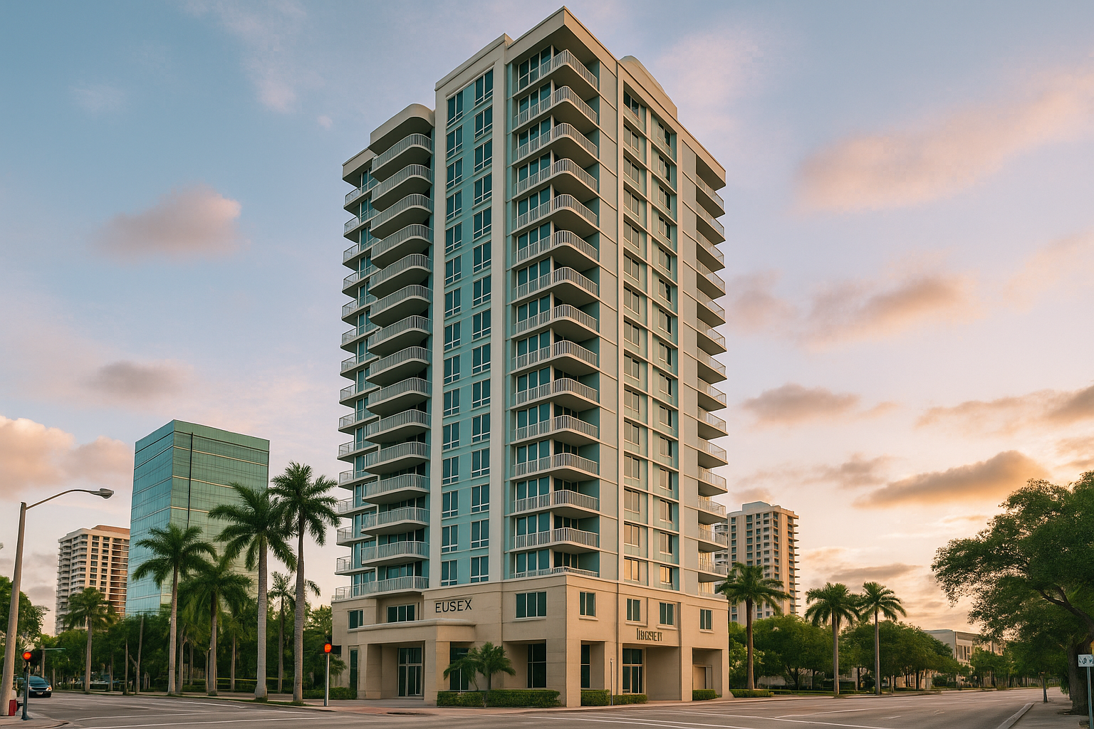 Essex Tower in downtown Fort Lauderdale skyline