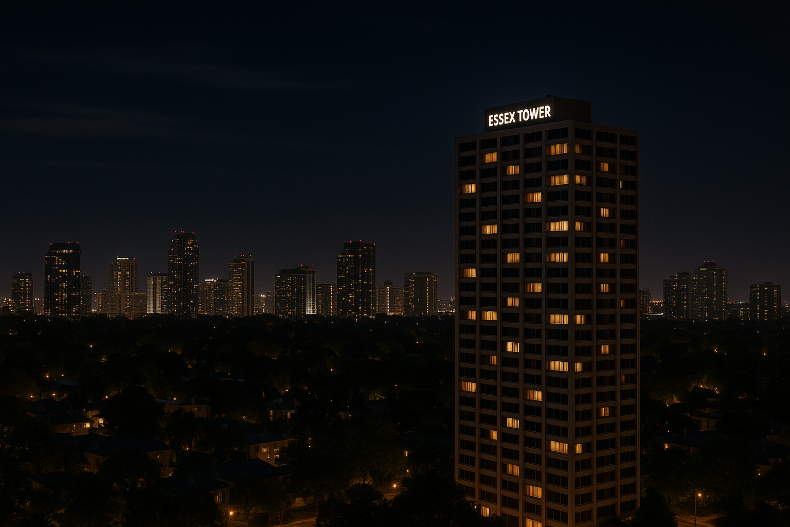 Essex Tower lifestyle montage and amenities