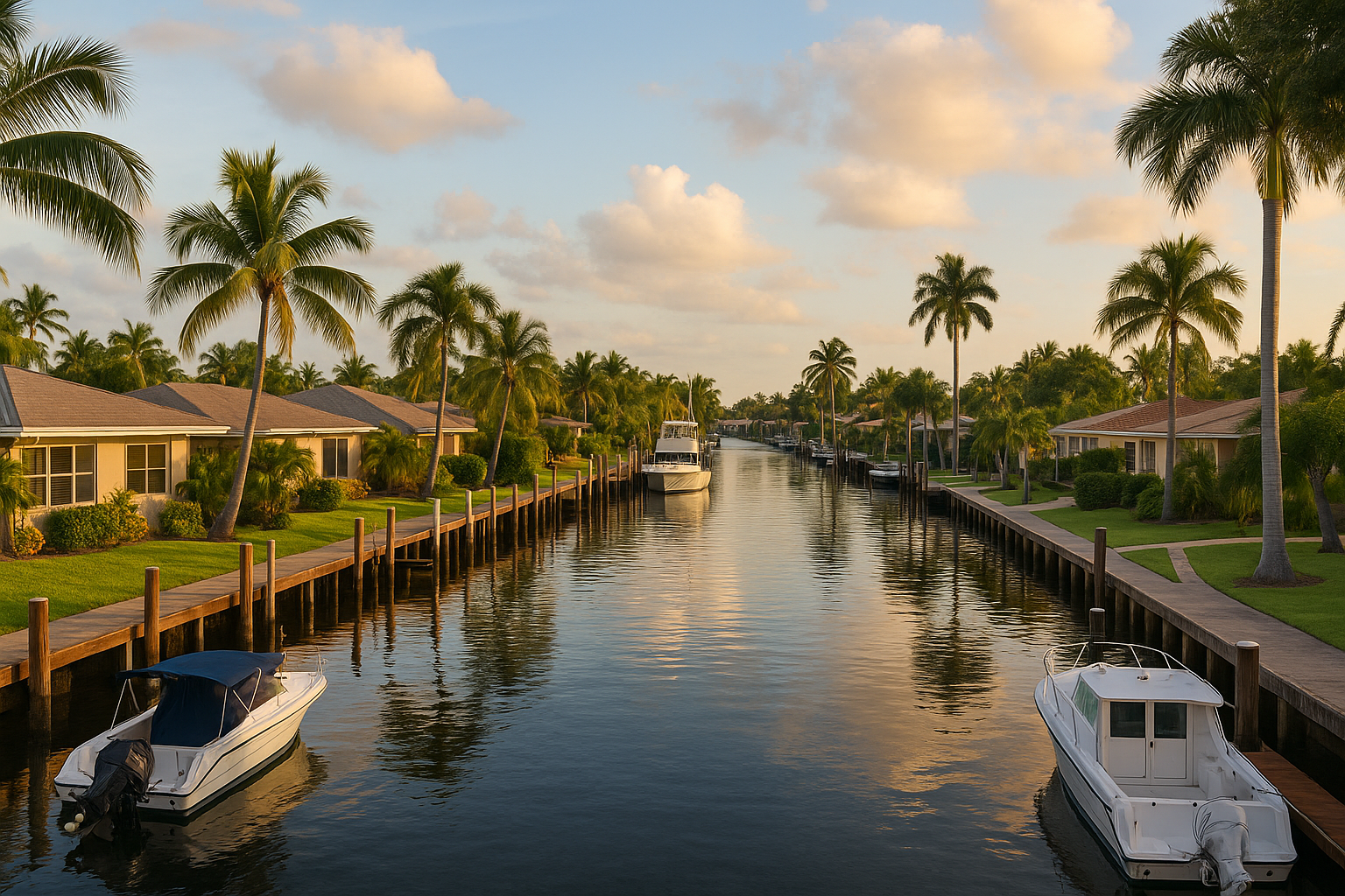 Boulevard Park Isles canal-front homes and waterways